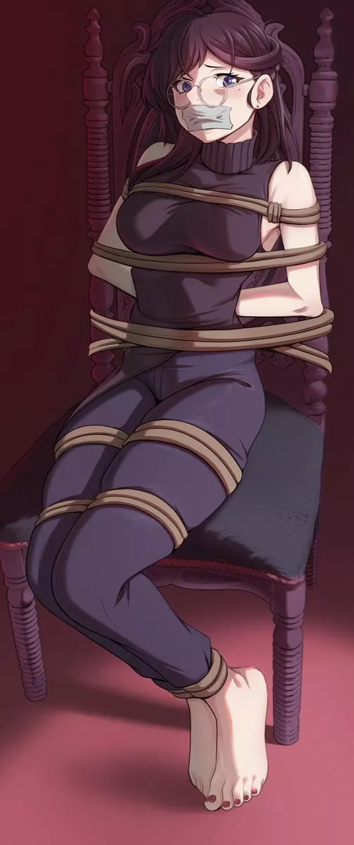 Gagged And Tied Up To A Chair