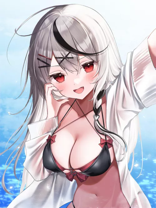 Swimsuit Chloe taking a selfie