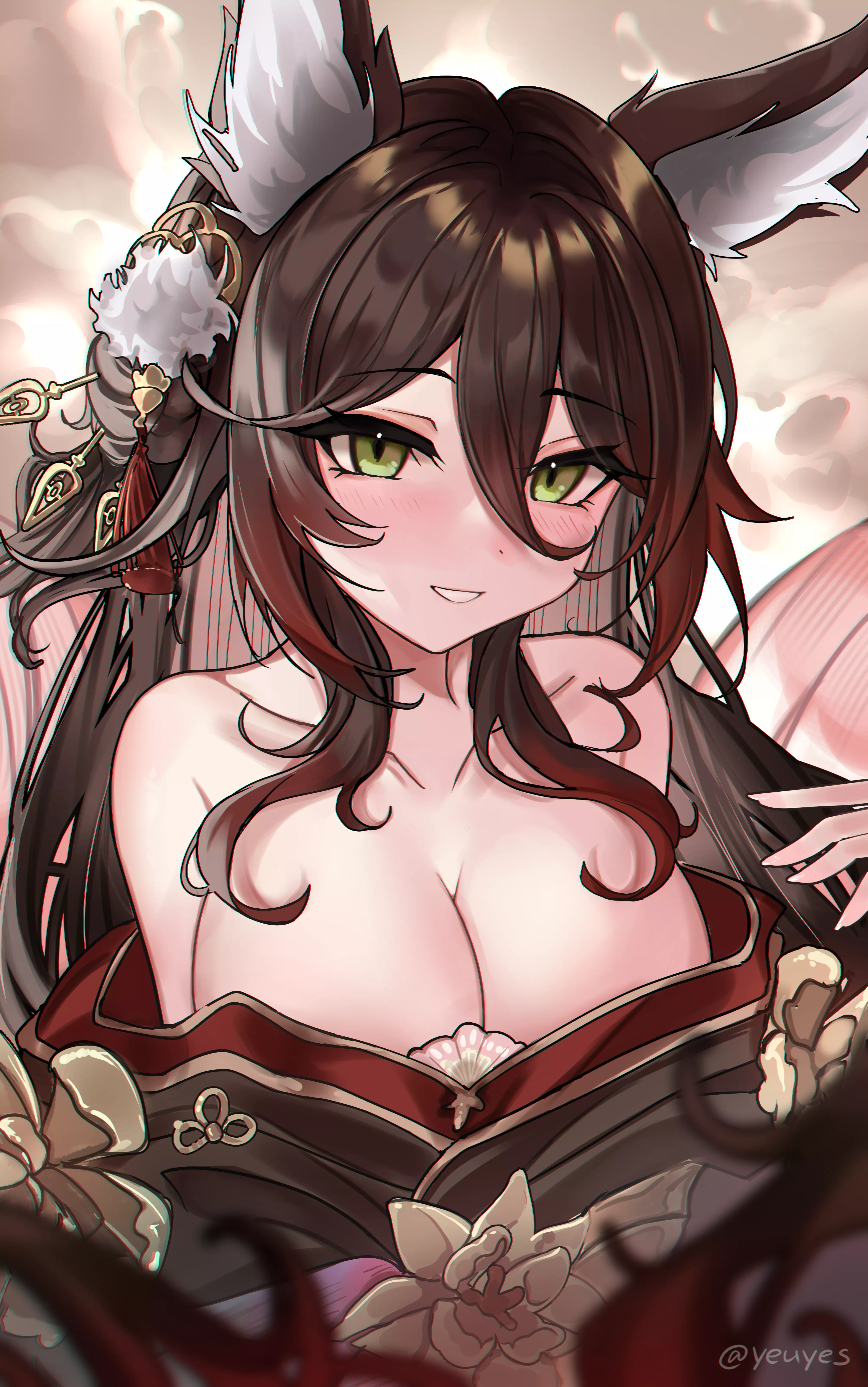 Tingyun in a loose kimono