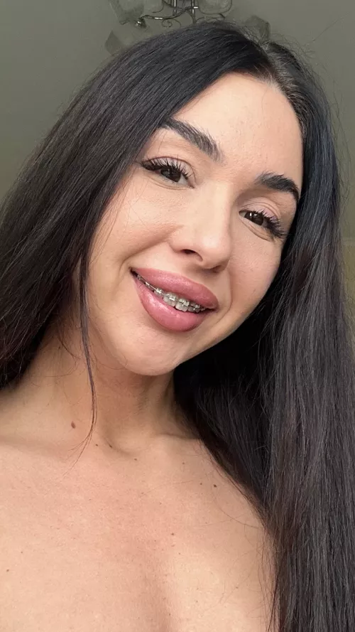 Would you prefer to finish inside me or on my braces