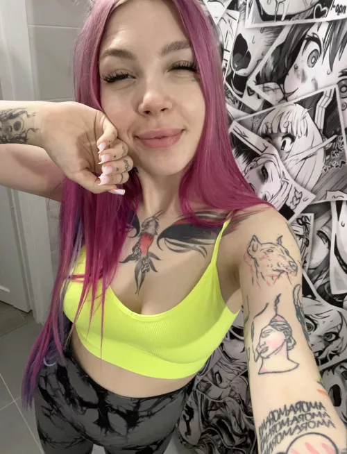 going for my morning run, and I'm wearing my new sports top