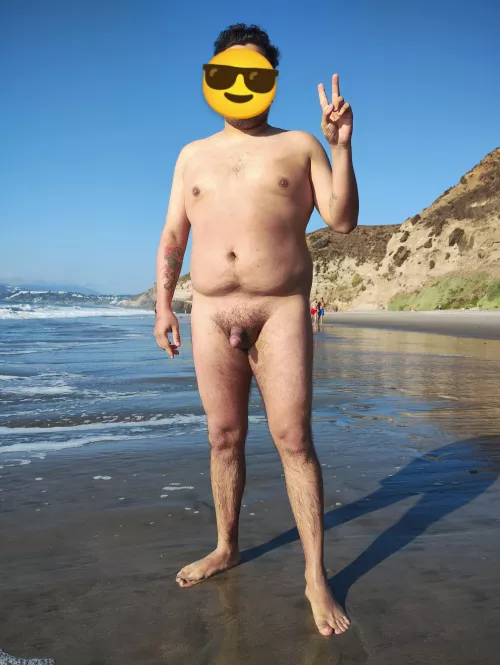 Greetings from the happiest poace on earth: a nude beach!