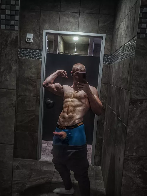 Peeka-boo, Suck it through the fly and I'll bend you over afterwards in the gym stall