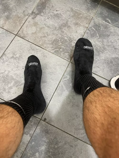 (27) These Nike socks got so sweaty after my workout