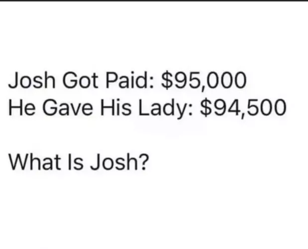 Be like Josh. 
