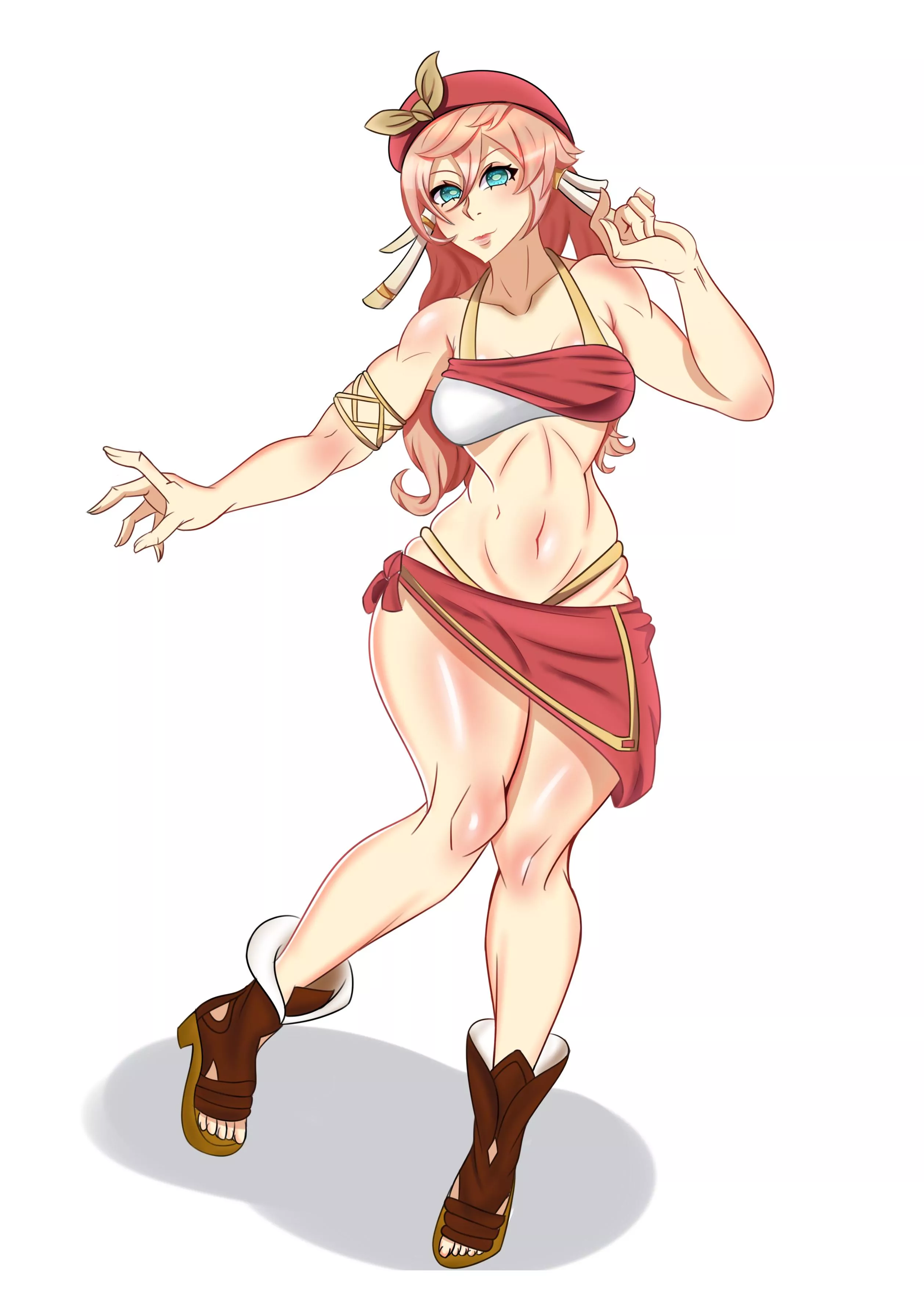 beach day yanfei (ElKitsoul)