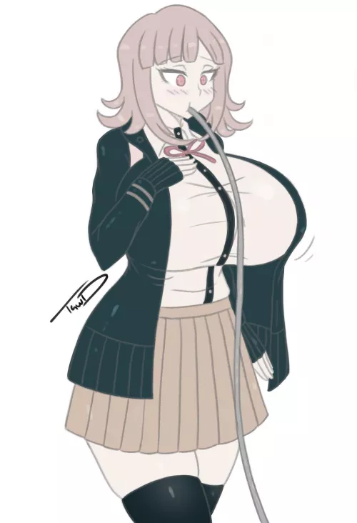 Chiaki Air Pump Breast Expansion (yukihana draws / that-girl-whodraws)
