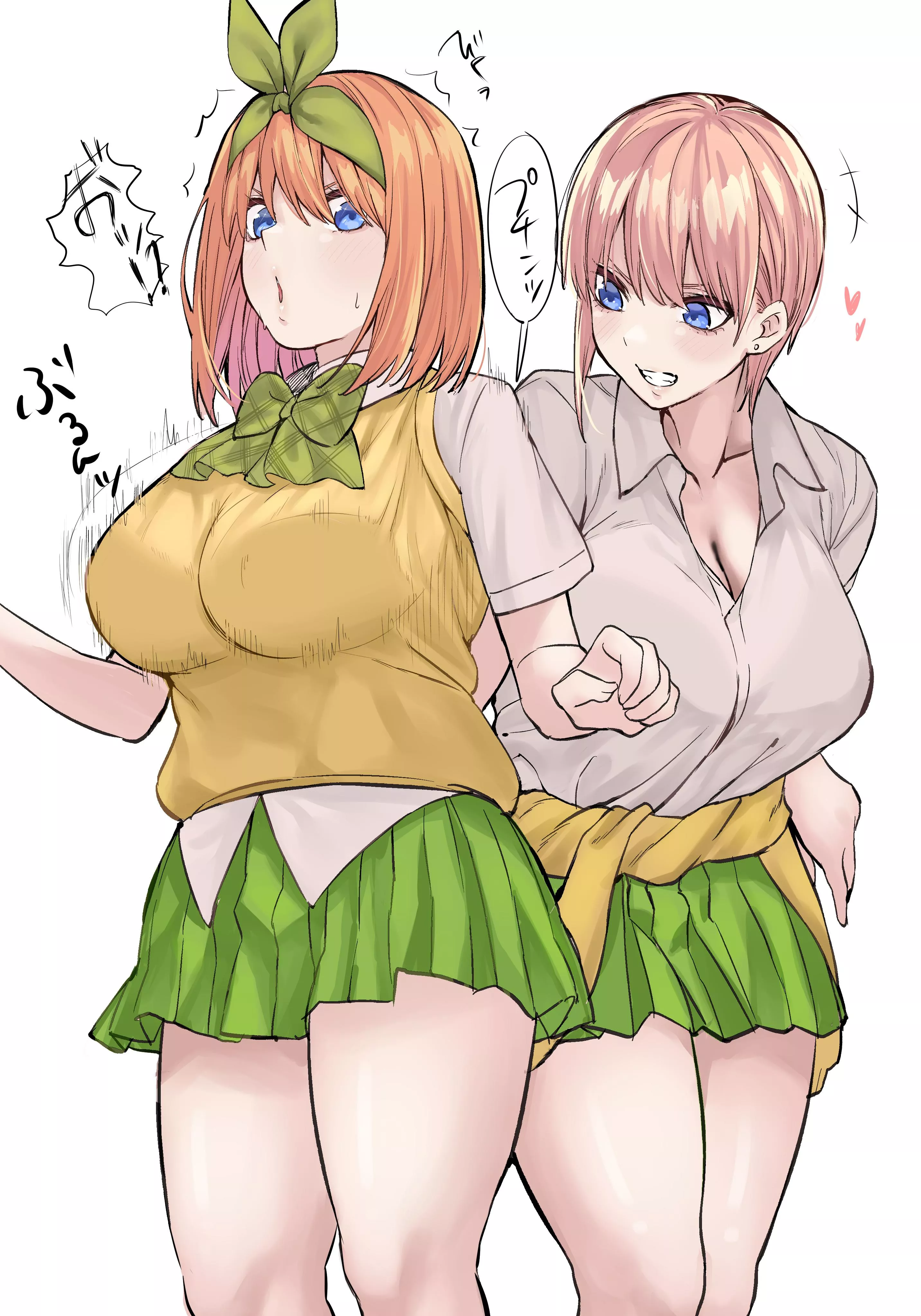 Ichika Messing With Yotsuba's Bra [Quintessential Quintuplets]