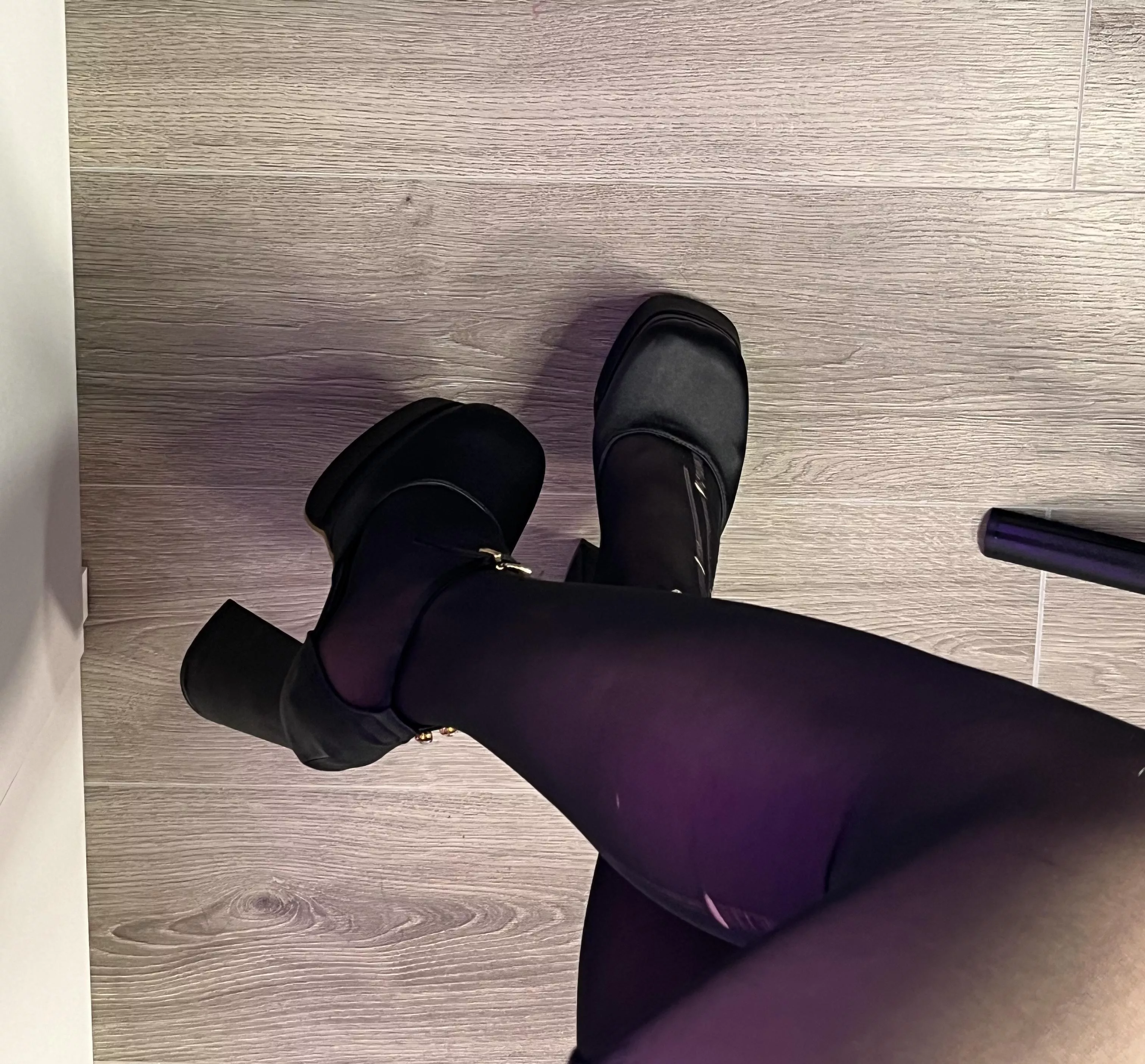 my black ripped Halloween tights and high heels