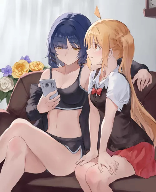 Nijika Pouting Wanting Ryo's Attention (Bocchi The Rock)