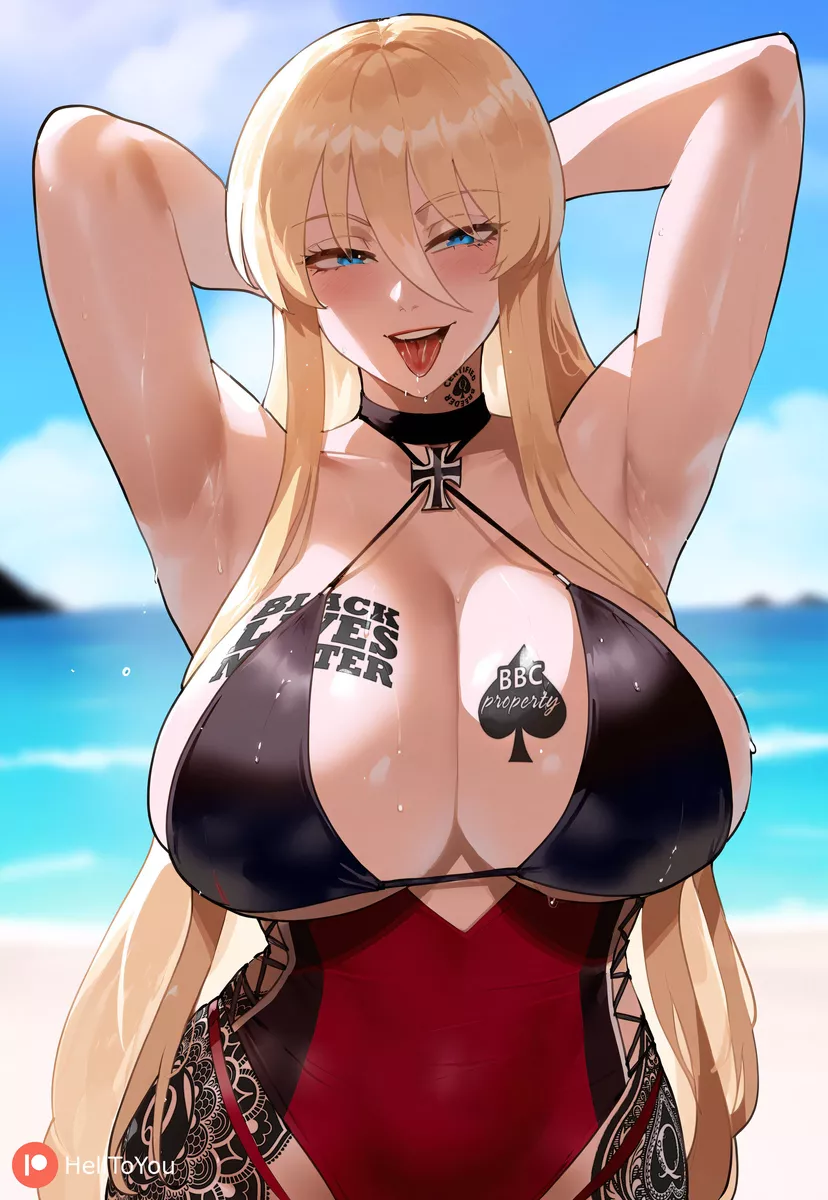 Seria la primera vez que llevas a tu pareja a la playa y al fin la verías revelando algo de carne, pero estando allí le vez el cuerpo cubierto de tatuajes, varios repitiendo BBC o Black. Entenderías mejor lo que significaban si en la clase de ingles h