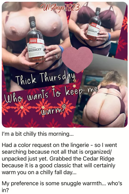 Thick Thursday… who wants a drink? 