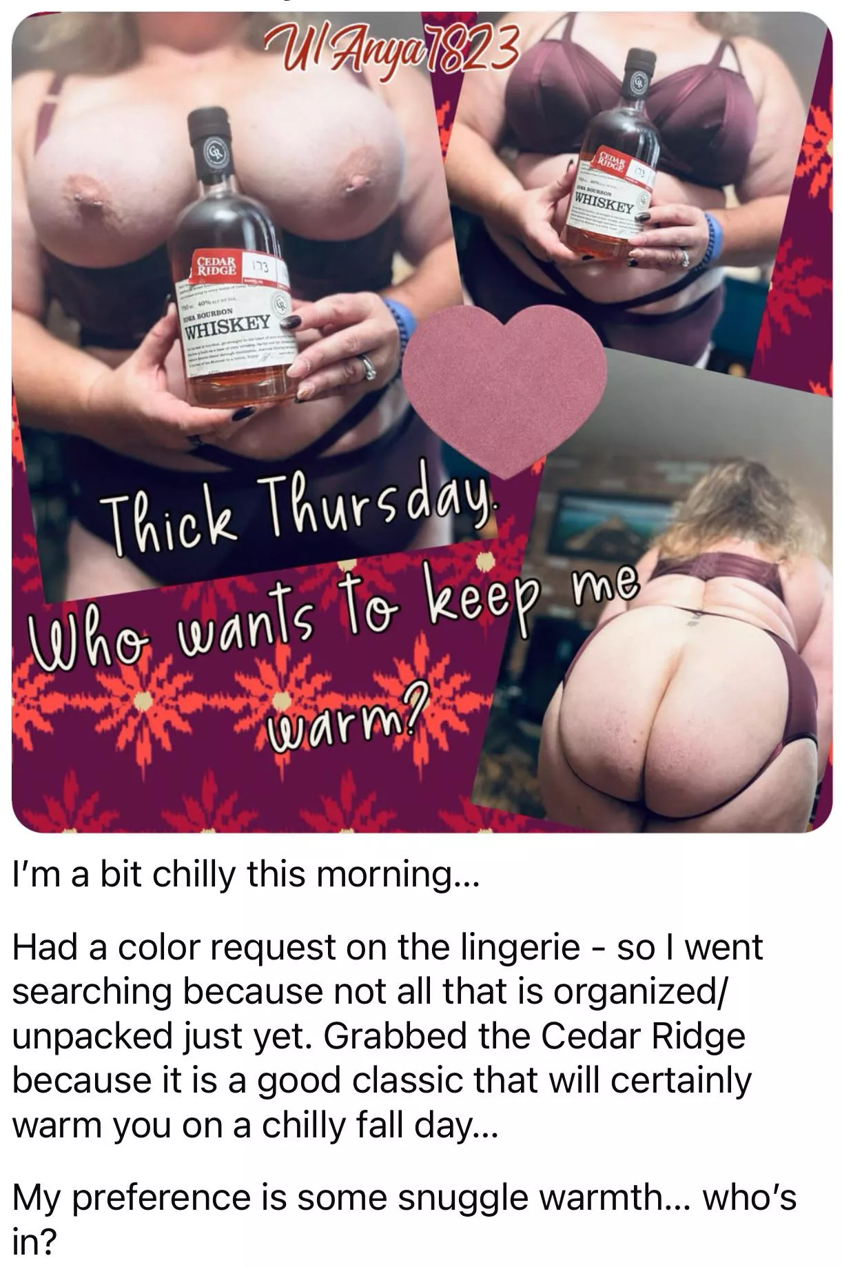 Thick Thursday… who wants a drink? 