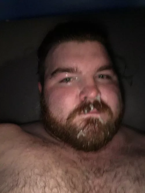 Took it like a champ… still dripping 😈💦🐻 who’s next ?