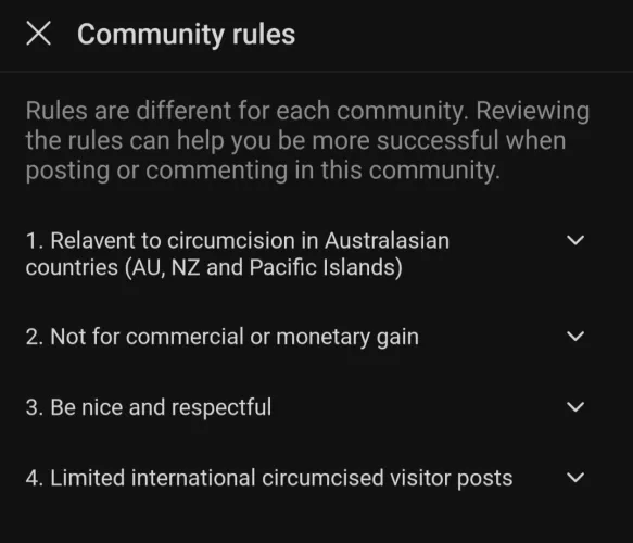Updated community rules
