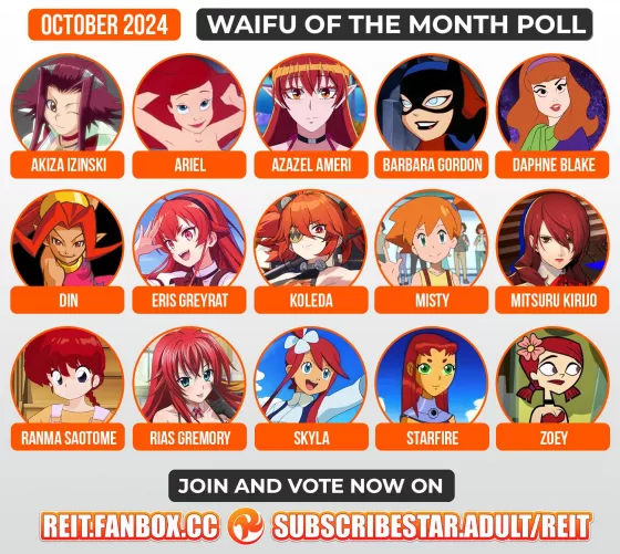 Waifu of the Month poll: Redheads 