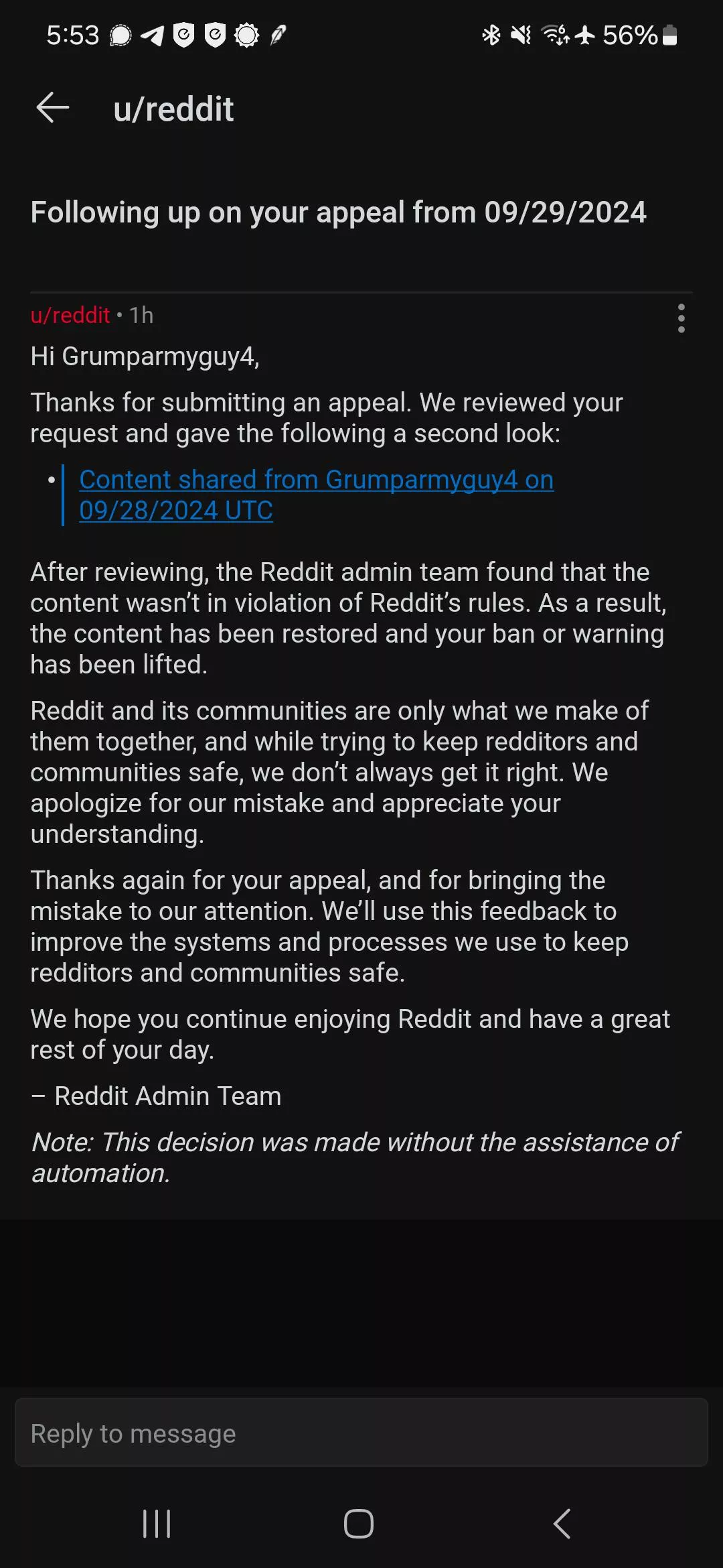 Well at least the reddit team is fair