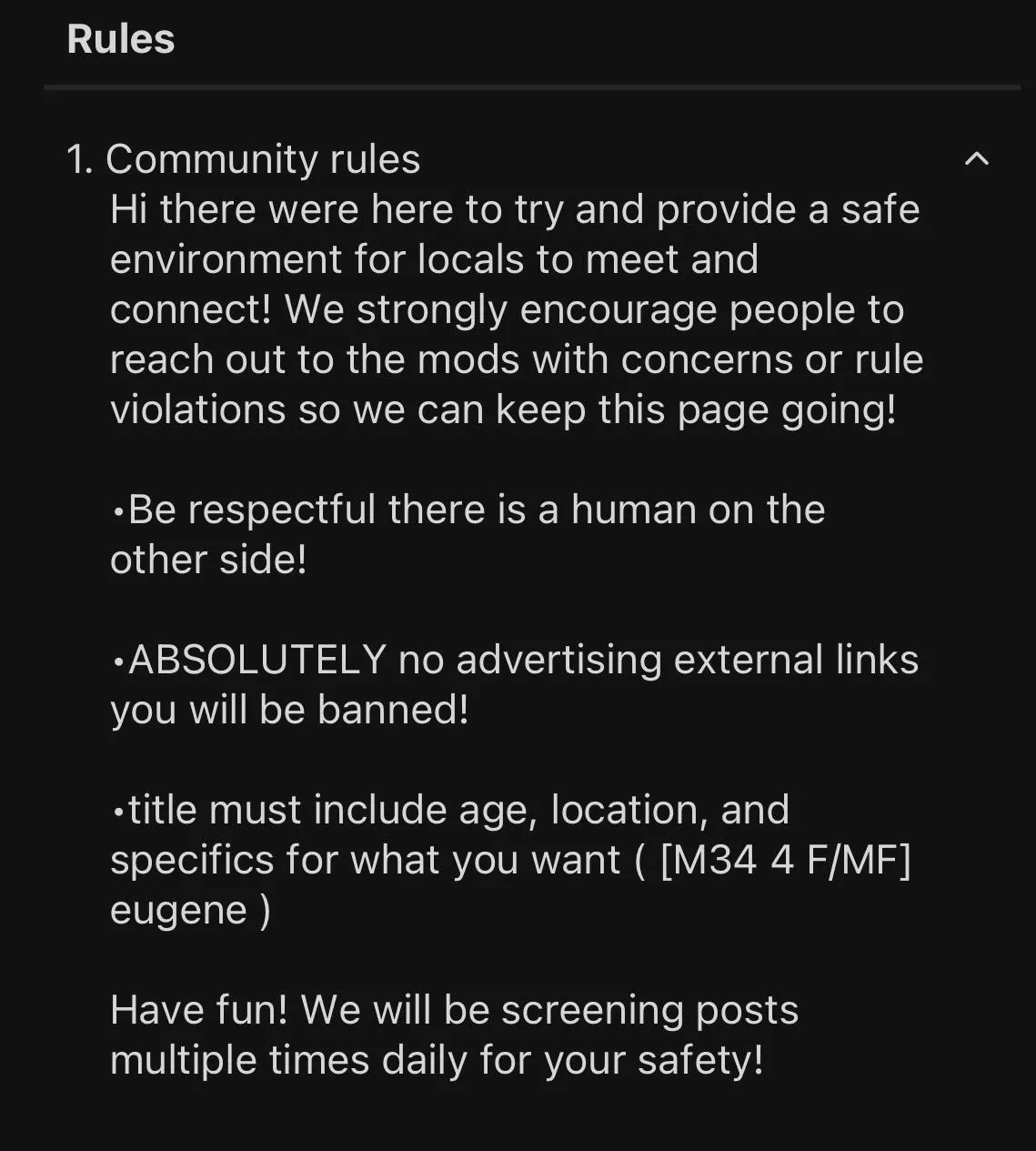 A friendly reminder about the rules :)