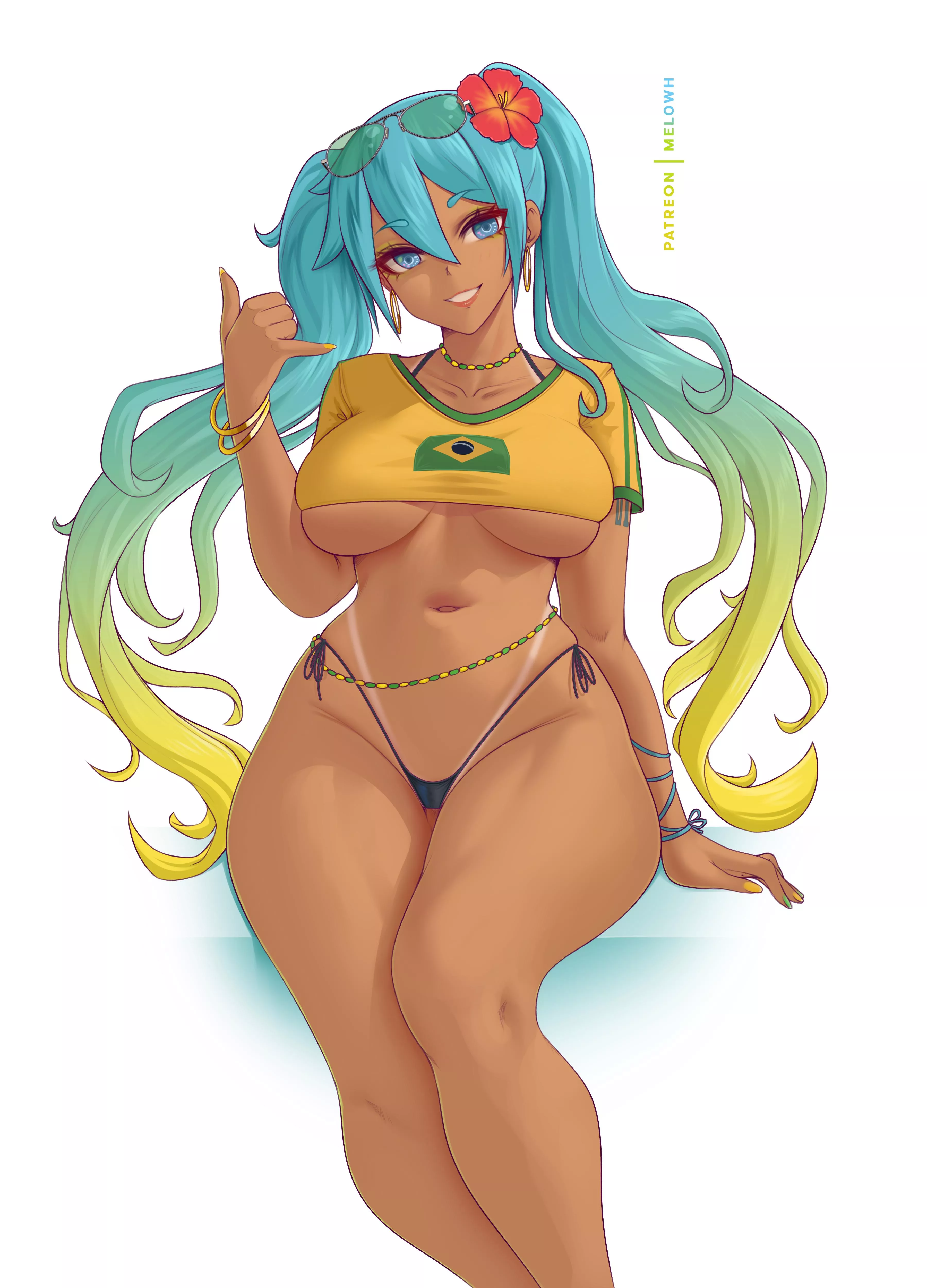 Brazilian Miku's thick thighs (Melowh)[Vocaloid]
