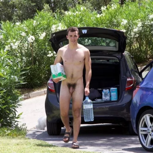 Bringing in the groceries 