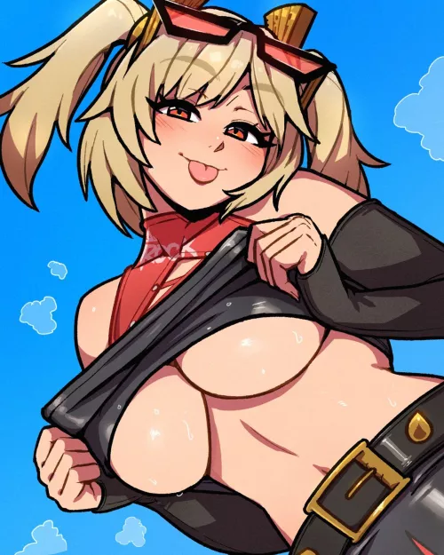 Burnice lifting her shirt (AkaiRiot) [Zenless Zone Zero]