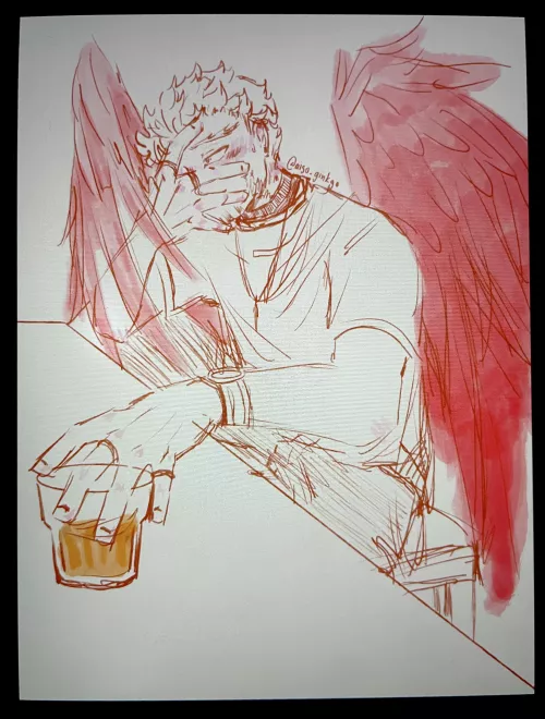 drunk shy hawks sketch