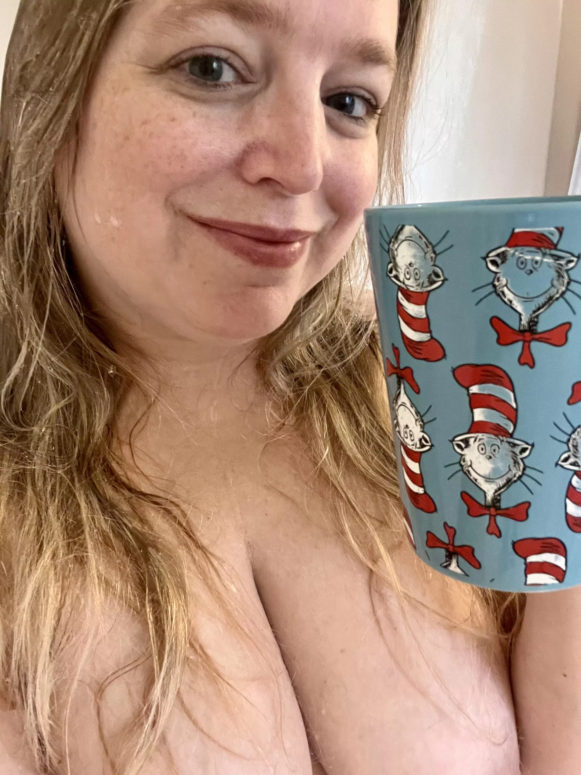 Getting ready for a fun day - attending a friends grand opening of her romance bookstore and checking out a nearby brewery! But first, coffee! 