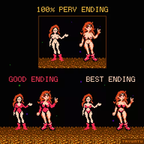 I re-designed a couple of the original Metroid endings + one of my own