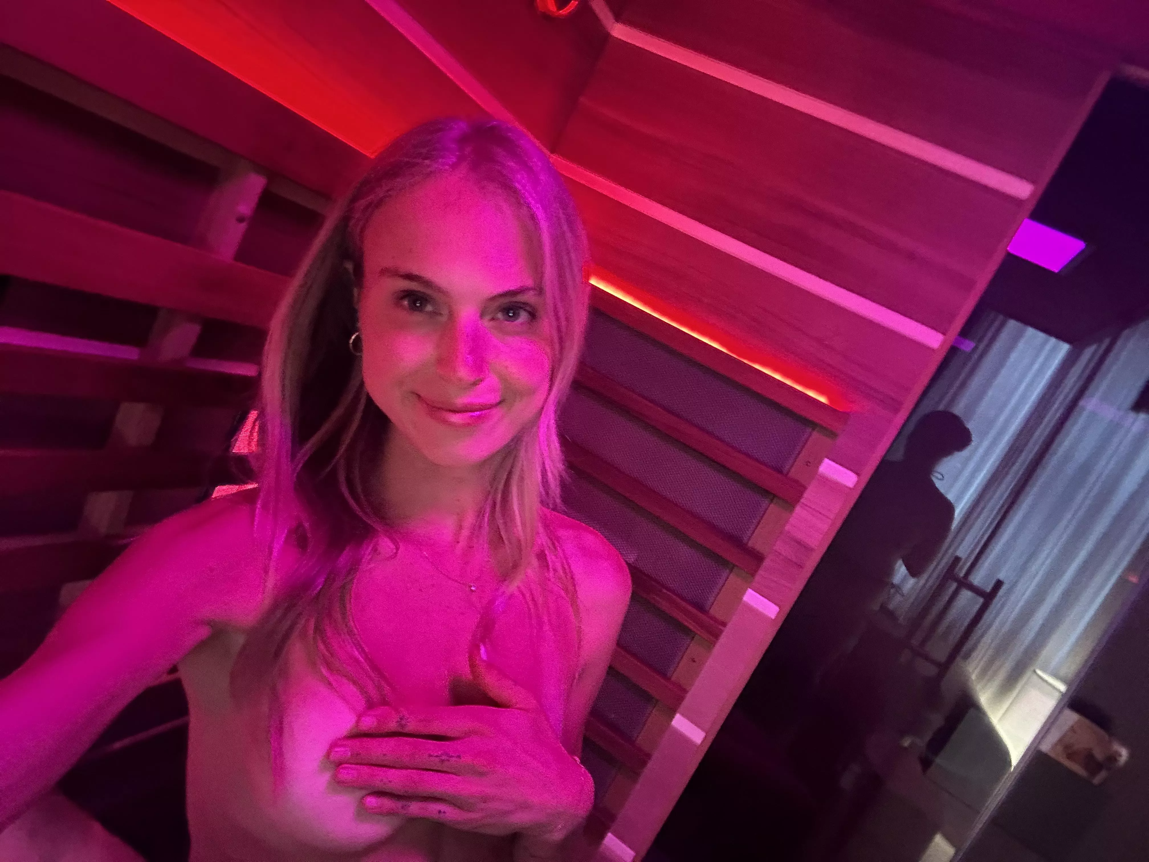 In the sauna 🤭