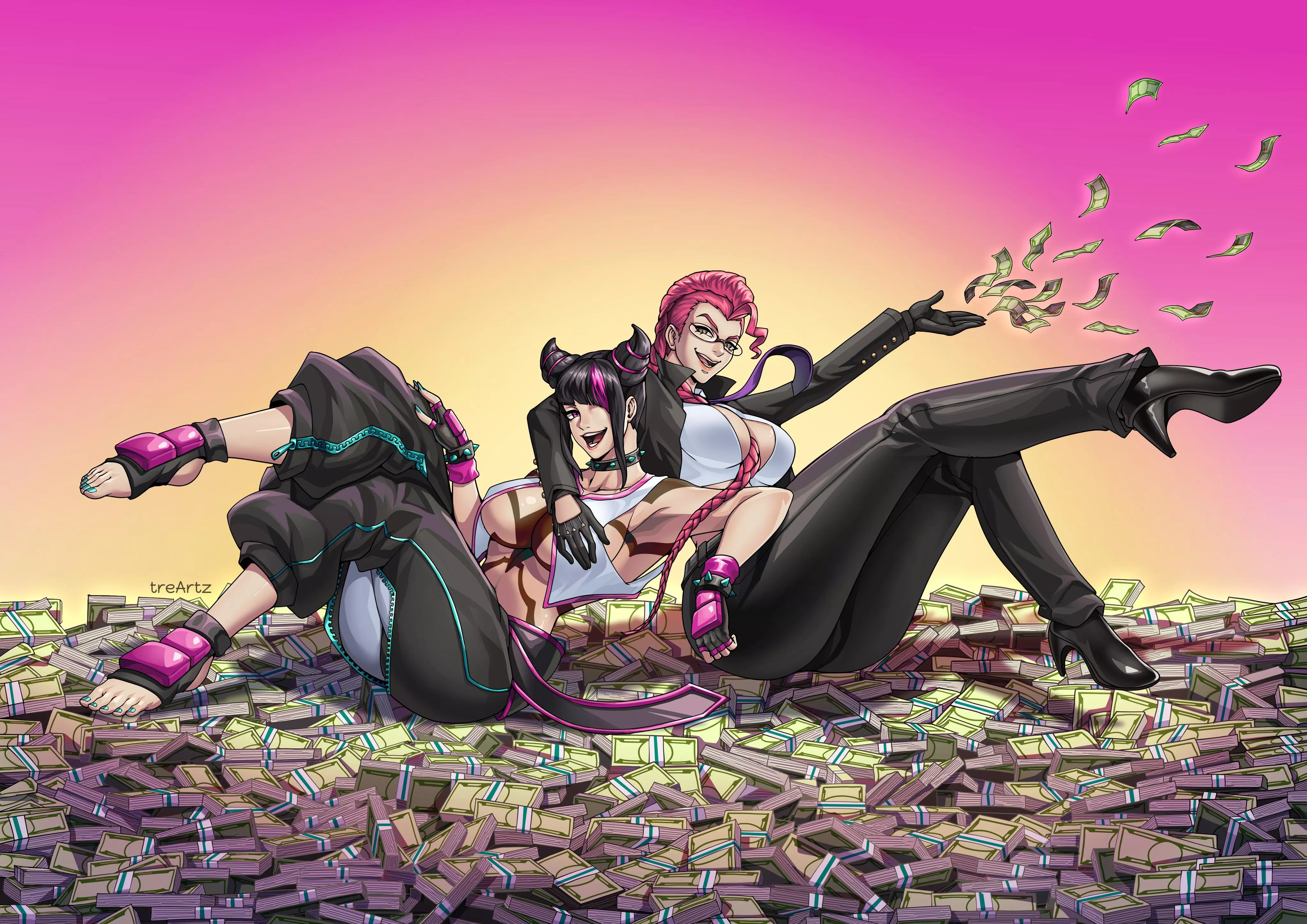 Juri Han and Crimson Viper (TreArtz)