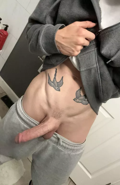 Letting it hang out 30m[showing off]