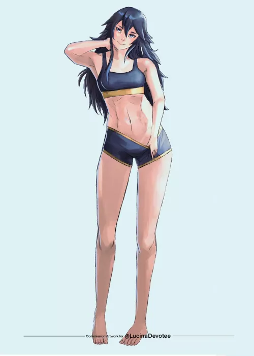 Lucina posing in beachwear [Rod Langhi]