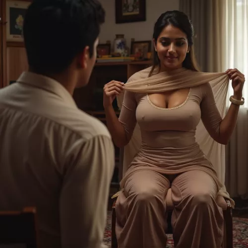 Older s*s/Bhabhi adjusts dupatta in front of u. How do u react?