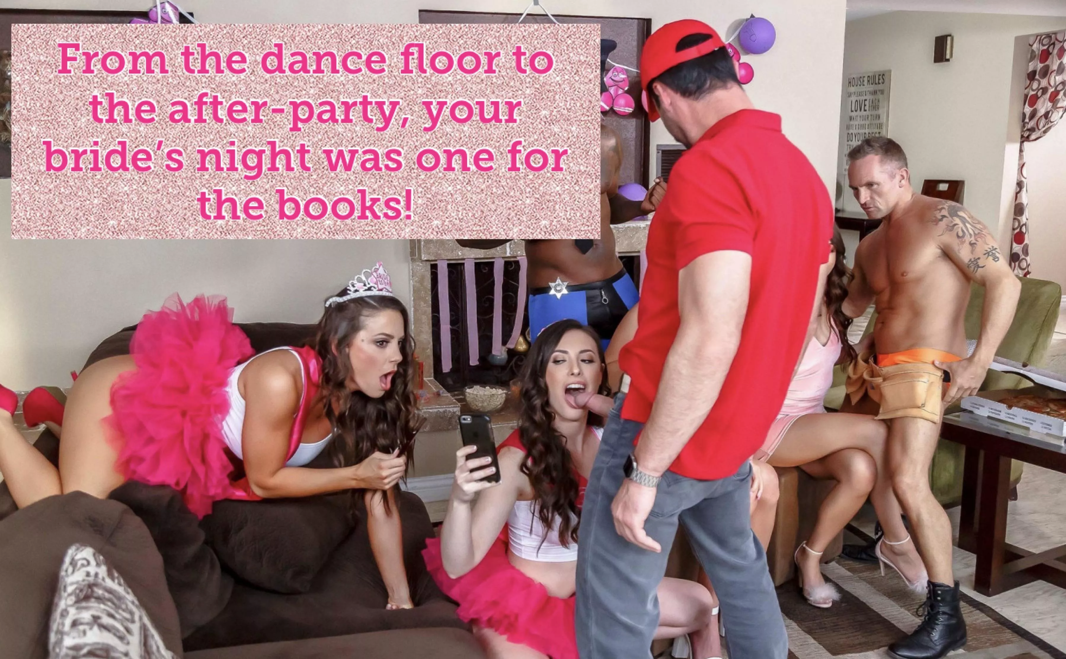 Saying goodbye to singledom in style [Abigail Mac, Adria Rae, Ashley Anderson, Casey Calvert]