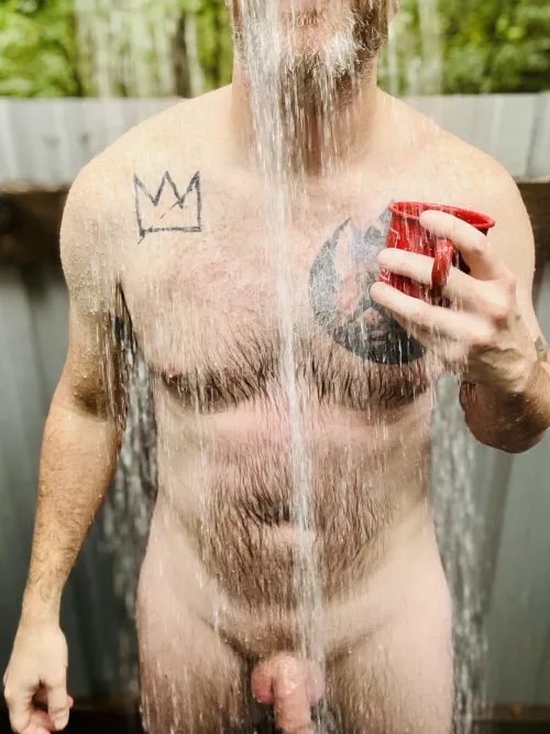 The outdoor showercoffee just hits differently 