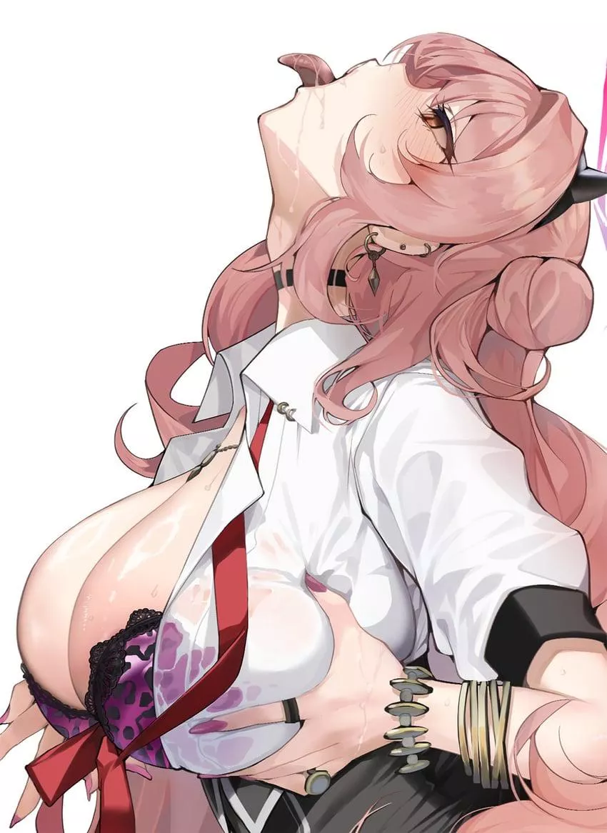 Tongue out, tits showing (satou daiji)