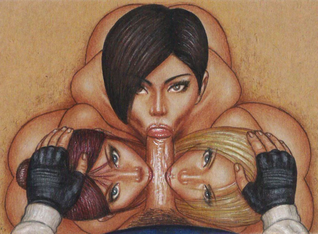 Ada, Claire and Annette with Leon (EdiTheMad) [Resident Evil 2]