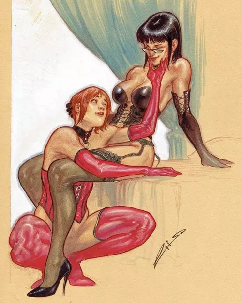 Ally and Lisa commission by Emilio Laiso