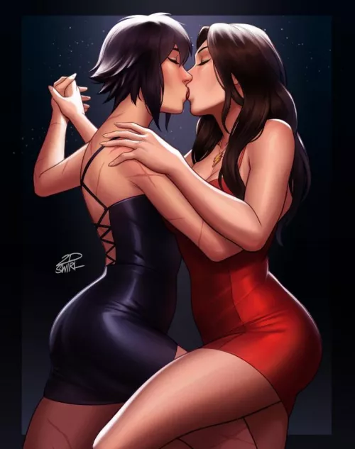 Cassandra cain and Mary marvel Dancing Together (2DSwirl) [DC]