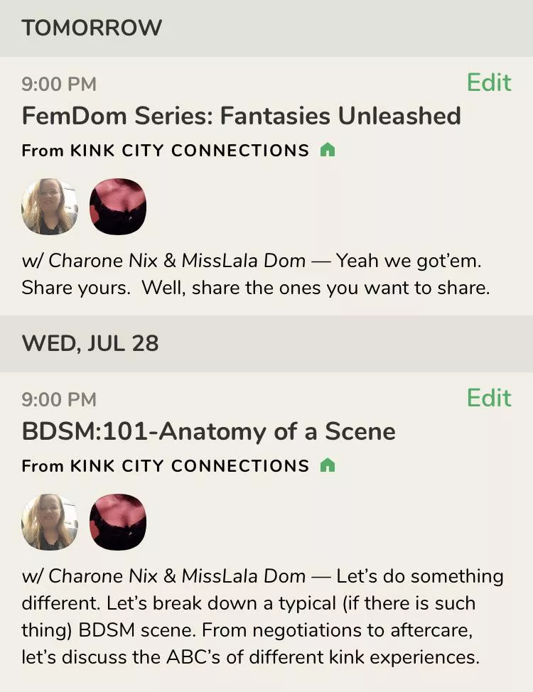 Coming up on Kink City Connections