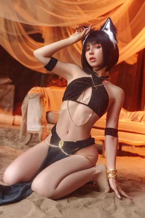 Egypt cat girl by Hackee