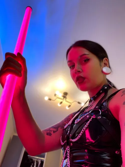 Feeling bold in this glossy dress