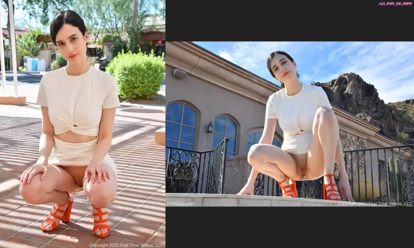 Giulia / A White Classic & Nudes In Heels