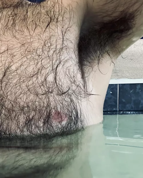 Hairy hot tub pit and tit...