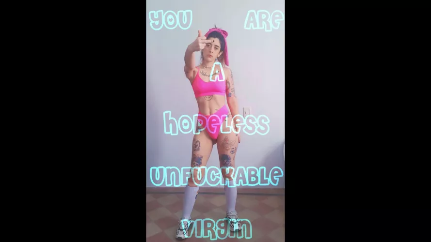 Hello delusional fucking virgin, lick your screen and thank Goddess for reminding you this