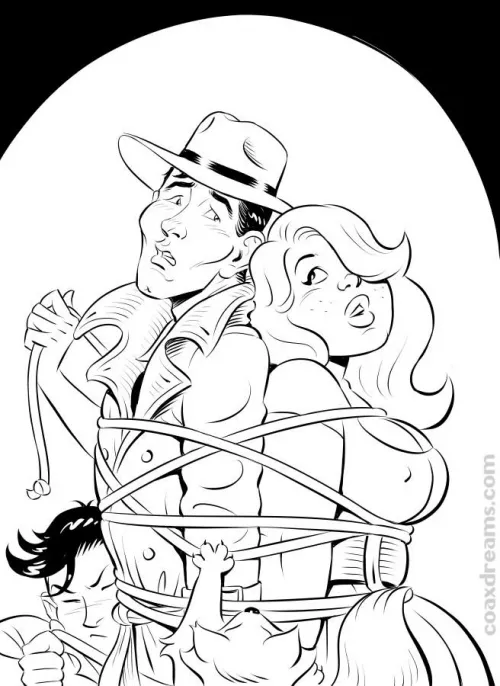 Inking the cover.  Coming soon the new issue!  [Kidnap Party 2] (Coaxdreams)