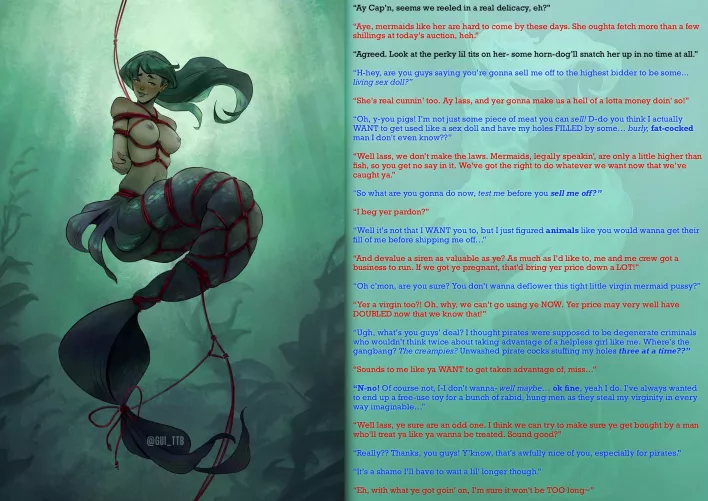 Mermaid Fishing- POLL IN COMMENTS [Femsub] [BDSM] [Kinky Girl] [Dark Skin Girl] [Virgin] [Non-Human] [CNC] [No Sex] [Humor] [Artist: Gui Borba]