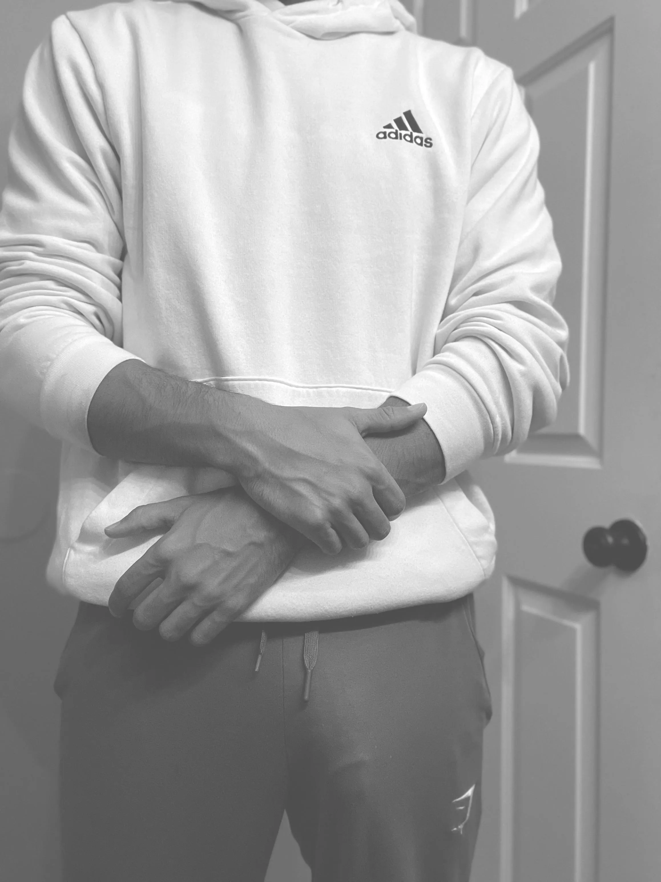 My hands are up here (m)