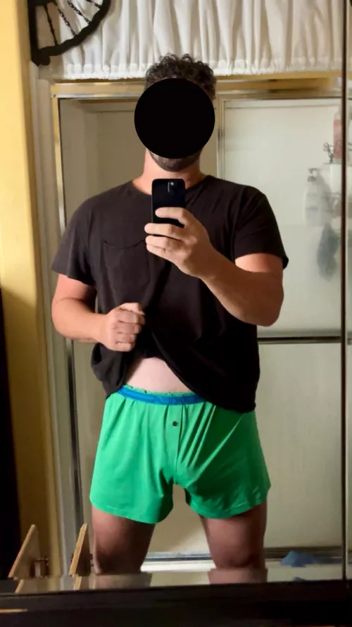 My most comfy boxers--kinda rare to get a lil softie shot like this. 😉 [29]