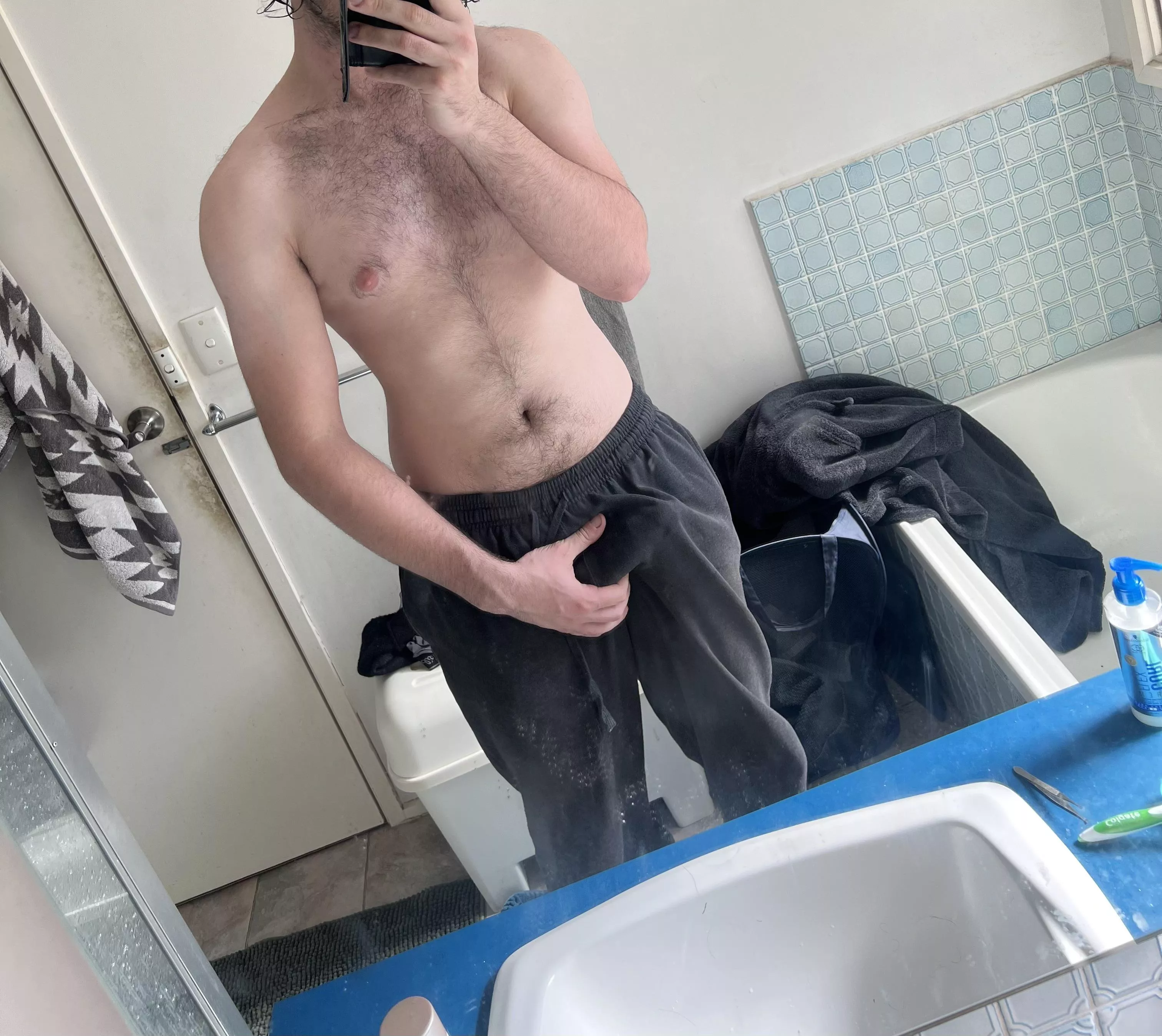 [M]y virgin cock wanting out 